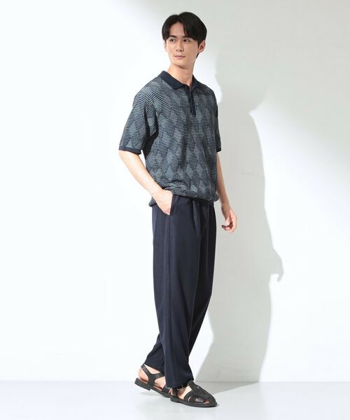 THE SHOP TK / ザ ショップ ティーケー ニット・セーター | アーガイルメッシュポロ半袖Tシャツ | 詳細3