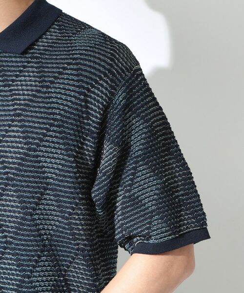 THE SHOP TK / ザ ショップ ティーケー ニット・セーター | アーガイルメッシュポロ半袖Tシャツ | 詳細9