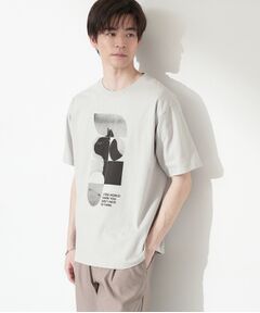 THE SHOP TK / ザ ショップ ティーケー Tシャツ | 【夏コーデの主役に】グラフィックコットン半袖Tシャツ CAT／LANDSCAPE