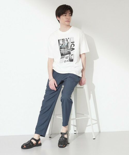 THE SHOP TK / ザ ショップ ティーケー Tシャツ | 【夏コーデの主役に】グラフィックコットン半袖Tシャツ CAT／LANDSCAPE | 詳細15