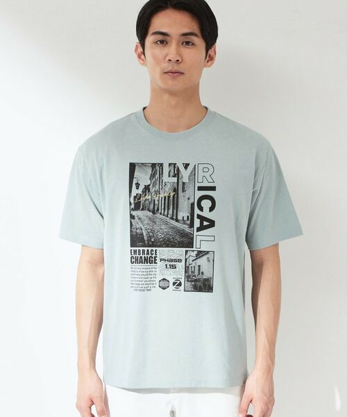 THE SHOP TK / ザ ショップ ティーケー Tシャツ | 【夏コーデの主役に】グラフィックコットン半袖Tシャツ CAT／LANDSCAPE | 詳細17