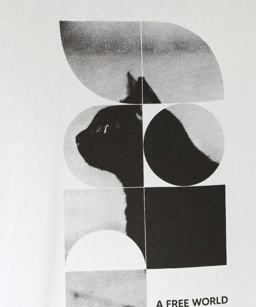 THE SHOP TK / ザ ショップ ティーケー Tシャツ | グラフィックコットン半袖Tシャツ CAT／LANDSCAPE | 詳細4