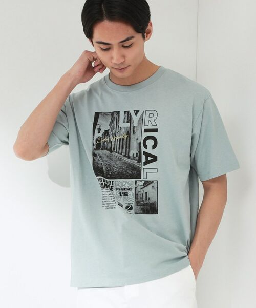 THE SHOP TK / ザ ショップ ティーケー Tシャツ | グラフィックコットン半袖Tシャツ CAT／LANDSCAPE | 詳細5