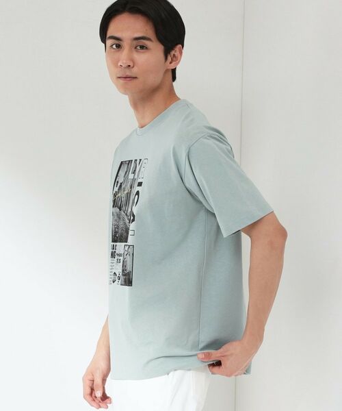 THE SHOP TK / ザ ショップ ティーケー Tシャツ | グラフィックコットン半袖Tシャツ CAT／LANDSCAPE | 詳細6