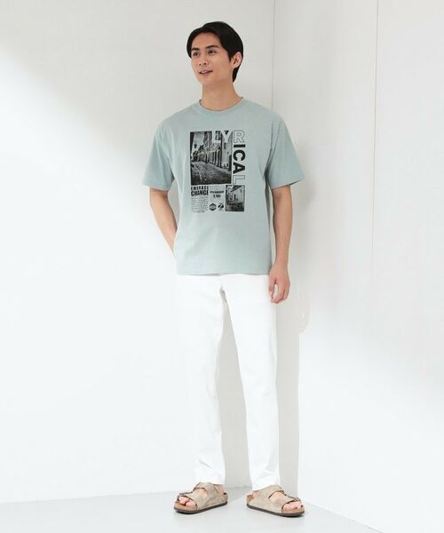 THE SHOP TK / ザ ショップ ティーケー Tシャツ | グラフィックコットン半袖Tシャツ CAT／LANDSCAPE | 詳細7