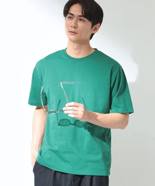 THE SHOP TK / ザ ショップ ティーケー Tシャツ | ロゴ コットン半袖Tシャツ | 詳細1