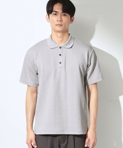 THE SHOP TK / ザ ショップ ティーケー ポロシャツ | ケーブルフクレポロシャツ | 詳細13