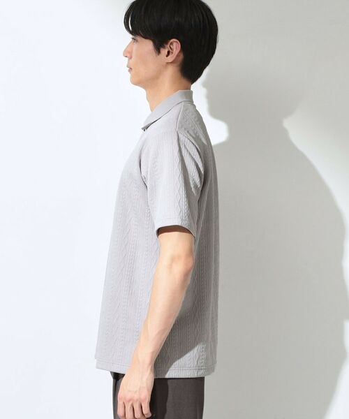 THE SHOP TK / ザ ショップ ティーケー ポロシャツ | ケーブルフクレポロシャツ | 詳細14