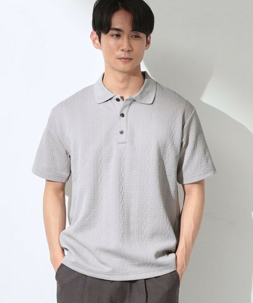 THE SHOP TK / ザ ショップ ティーケー ポロシャツ | ケーブルフクレポロシャツ | 詳細2