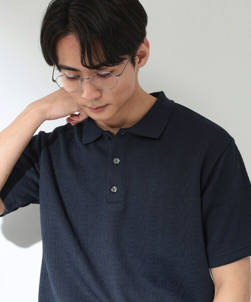 THE SHOP TK / ザ ショップ ティーケー ポロシャツ | ケーブルフクレポロシャツ | 詳細9