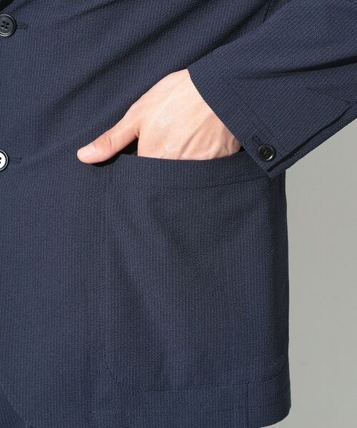 THE SHOP TK / ザ ショップ ティーケー テーラードジャケット | マイクロ シアサッカー ジャケット 洗濯機OK／セットアップ可 | 詳細14