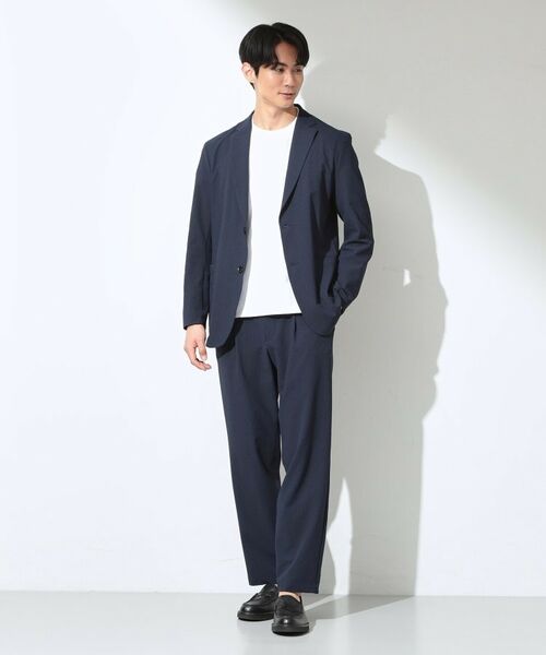 THE SHOP TK / ザ ショップ ティーケー テーラードジャケット | マイクロ シアサッカー ジャケット 洗濯機OK／セットアップ可 | 詳細3