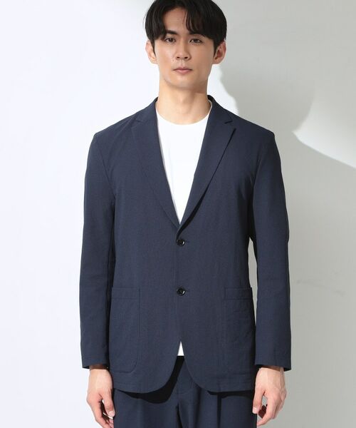 THE SHOP TK / ザ ショップ ティーケー テーラードジャケット | マイクロ シアサッカー ジャケット 洗濯機OK／セットアップ可 | 詳細5