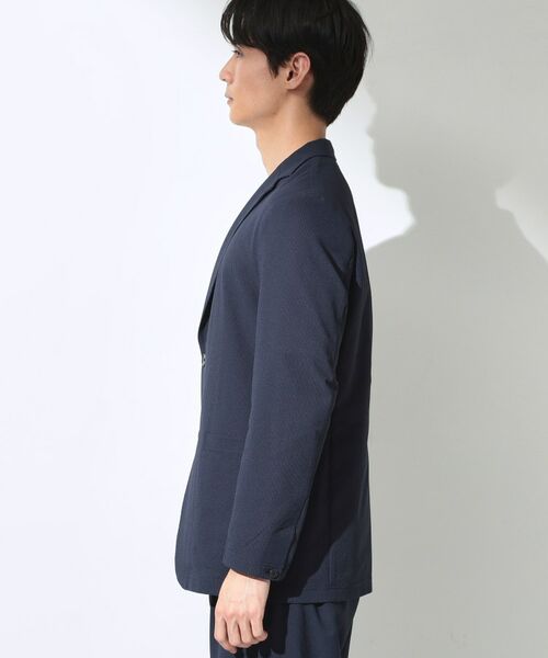 THE SHOP TK / ザ ショップ ティーケー テーラードジャケット | マイクロ シアサッカー ジャケット 洗濯機OK／セットアップ可 | 詳細6