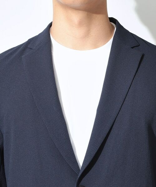 THE SHOP TK / ザ ショップ ティーケー テーラードジャケット | マイクロ シアサッカー ジャケット 洗濯機OK／セットアップ可 | 詳細8