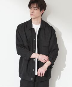 THE SHOP TK / ザ ショップ ティーケー レザーブルゾン・ジャケット | パナマメッシュ シャツブルゾン 洗濯機OK／セットアップ可