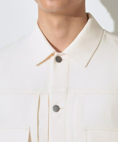 THE SHOP TK / ザ ショップ ティーケー レザーブルゾン・ジャケット | パナマメッシュ シャツブルゾン 洗濯機OK／セットアップ可 | 詳細8