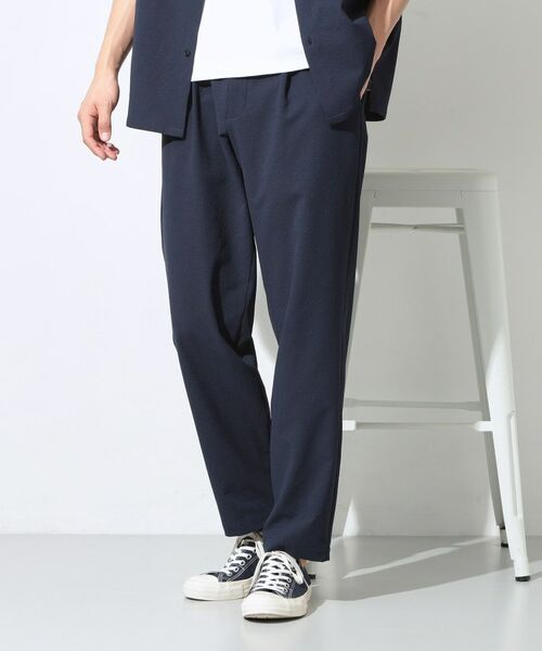 THE SHOP TK / ザ ショップ ティーケー パンツ | マイクロ シアサッカー イージーパンツ 洗濯機OK／セットアップ可 | 詳細1