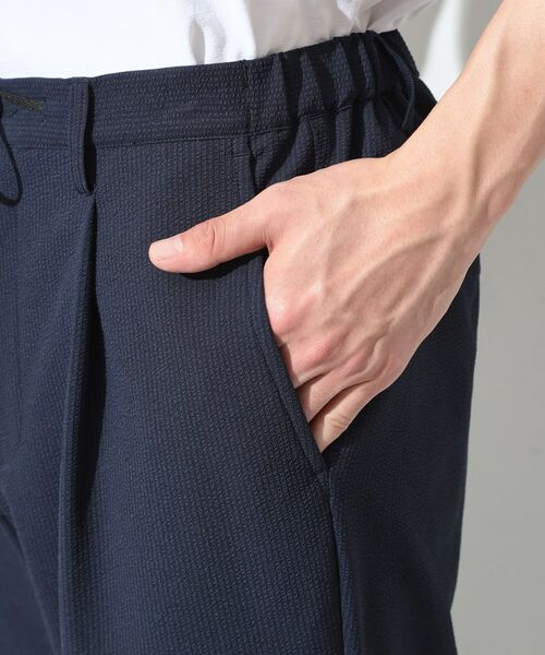 THE SHOP TK / ザ ショップ ティーケー パンツ | マイクロ シアサッカー イージーパンツ 洗濯機OK／セットアップ可 | 詳細10