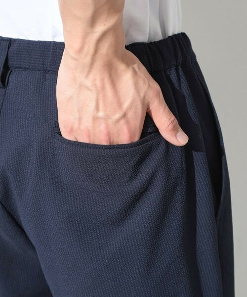 THE SHOP TK / ザ ショップ ティーケー パンツ | マイクロ シアサッカー イージーパンツ 洗濯機OK／セットアップ可 | 詳細15