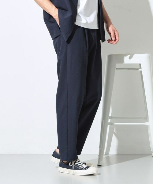 THE SHOP TK / ザ ショップ ティーケー パンツ | マイクロ シアサッカー イージーパンツ 洗濯機OK／セットアップ可 | 詳細2