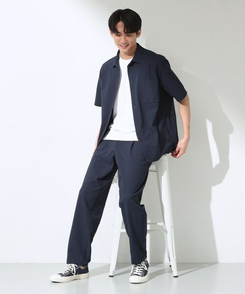 THE SHOP TK / ザ ショップ ティーケー パンツ | マイクロ シアサッカー イージーパンツ 洗濯機OK／セットアップ可 | 詳細3