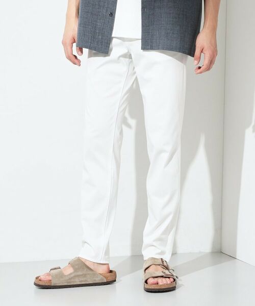 THE SHOP TK / ザ ショップ ティーケー パンツ | プレミアムスキニーパンツ COOL 360°ストレッチ／接触冷感／全4サイズ・4色展開（オフホワイト(003)）