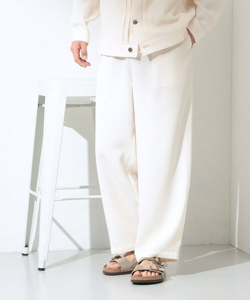 THE SHOP TK / ザ ショップ ティーケー パンツ | パナマメッシュ ワイドイージーパンツ 洗濯機OK／セットアップ可 | 詳細1