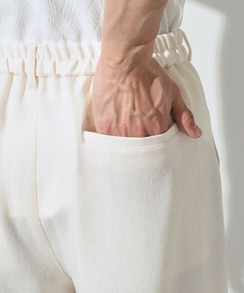 THE SHOP TK / ザ ショップ ティーケー パンツ | パナマメッシュ ワイドイージーパンツ 洗濯機OK／セットアップ可 | 詳細14