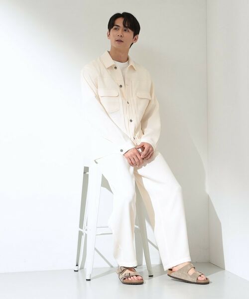 THE SHOP TK / ザ ショップ ティーケー パンツ | パナマメッシュ ワイドイージーパンツ 洗濯機OK／セットアップ可 | 詳細2