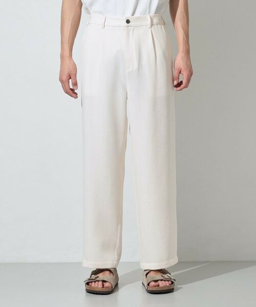 THE SHOP TK / ザ ショップ ティーケー パンツ | パナマメッシュ ワイドイージーパンツ 洗濯機OK／セットアップ可 | 詳細5