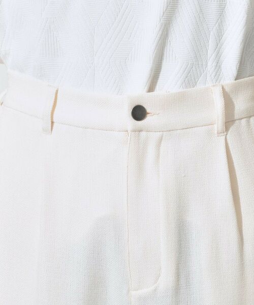 THE SHOP TK / ザ ショップ ティーケー パンツ | パナマメッシュ ワイドイージーパンツ 洗濯機OK／セットアップ可 | 詳細8