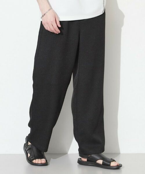 THE SHOP TK / ザ ショップ ティーケー パンツ | パナマメッシュ ワイドイージーパンツ 洗濯機OK／セットアップ可（ブラック(019)）