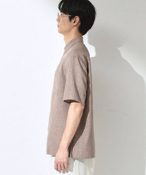 THE SHOP TK / ザ ショップ ティーケー シャツ・ブラウス | 【LINO FINE】 リネンライク半袖シャツ UVカット／イージーケア／吸水速乾／洗濯機OK／セットアップ可 | 詳細14