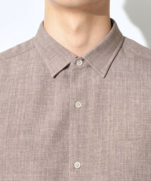 THE SHOP TK / ザ ショップ ティーケー シャツ・ブラウス | 【LINO FINE】 リネンライク半袖シャツ UVカット／イージーケア／吸水速乾／洗濯機OK／セットアップ可 | 詳細16