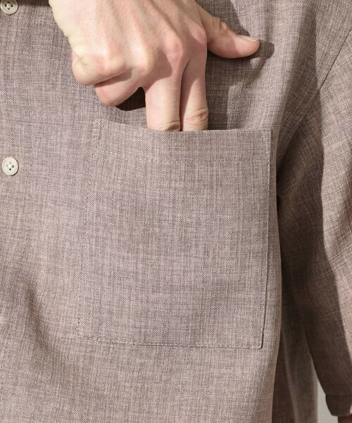 THE SHOP TK / ザ ショップ ティーケー シャツ・ブラウス | 【LINO FINE】 リネンライク半袖シャツ UVカット／イージーケア／吸水速乾／洗濯機OK／セットアップ可 | 詳細24