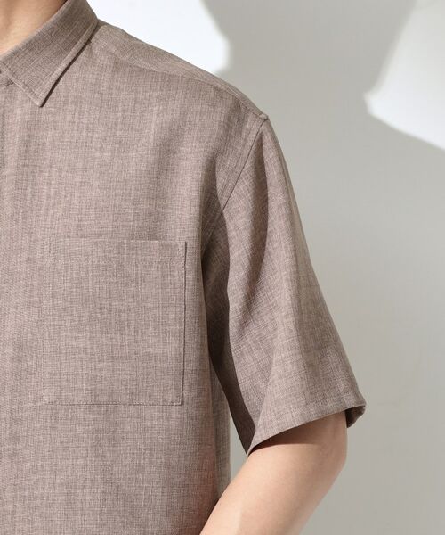 THE SHOP TK / ザ ショップ ティーケー シャツ・ブラウス | 【LINO FINE】 リネンライク半袖シャツ UVカット/イージーケア/吸水速乾/洗濯機OK/セットアップ可 | 詳細26
