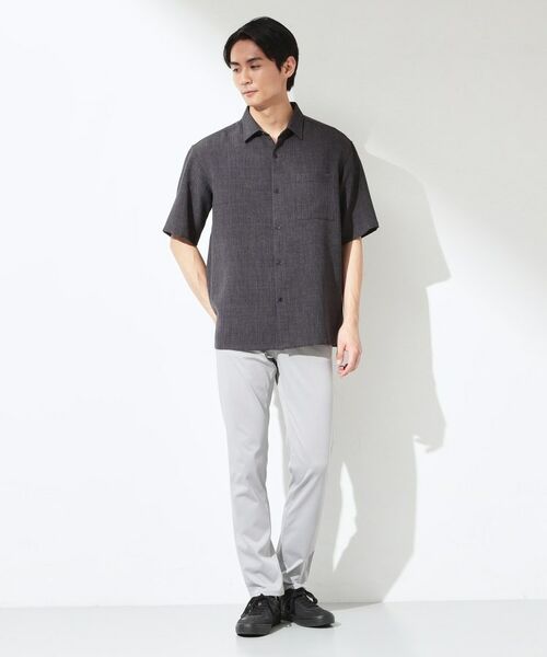 THE SHOP TK / ザ ショップ ティーケー シャツ・ブラウス | 【LINO FINE】 リネンライク半袖シャツ UVカット／イージーケア／吸水速乾／洗濯機OK／セットアップ可 | 詳細3