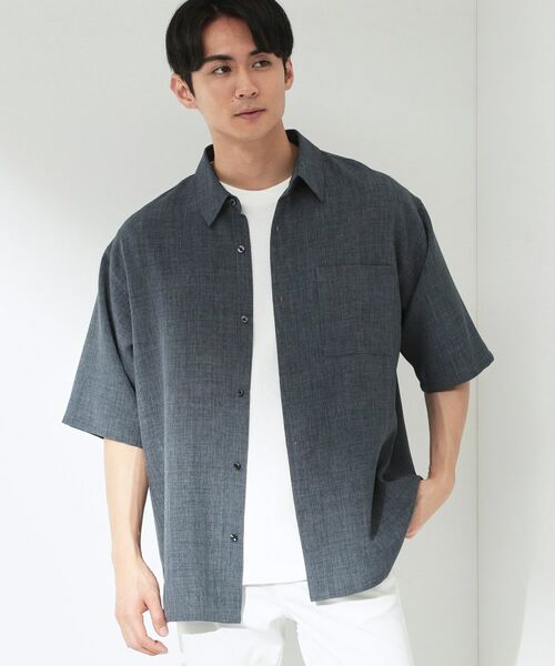 THE SHOP TK / ザ ショップ ティーケー シャツ・ブラウス | 【LINO FINE】 リネンライク半袖シャツ UVカット／イージーケア／吸水速乾／洗濯機OK／セットアップ可 | 詳細5