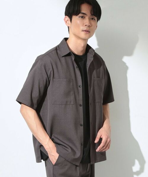 THE SHOP TK / ザ ショップ ティーケー シャツ・ブラウス | LITE TEX ダブルフラップ半袖シャツ セットアップ可 | 詳細2