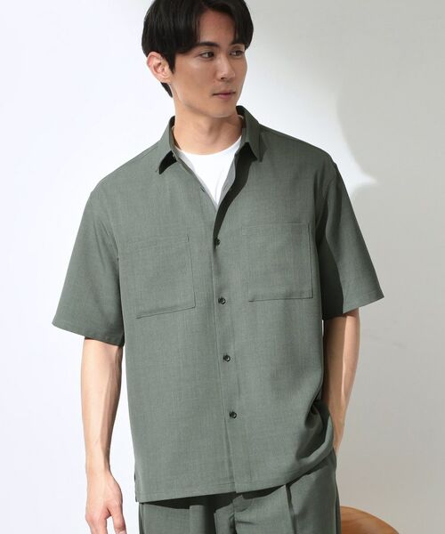 THE SHOP TK / ザ ショップ ティーケー シャツ・ブラウス | LITE TEX ダブルフラップ半袖シャツ セットアップ可 | 詳細5