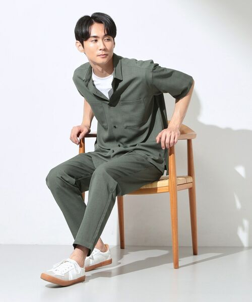 THE SHOP TK / ザ ショップ ティーケー シャツ・ブラウス | LITE TEX ダブルフラップ半袖シャツ セットアップ可 | 詳細7