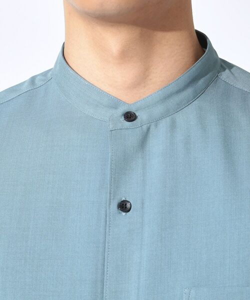 THE SHOP TK / ザ ショップ ティーケー シャツ・ブラウス | LITE TEX バンドカラー半袖シャツ セットアップ可 | 詳細12