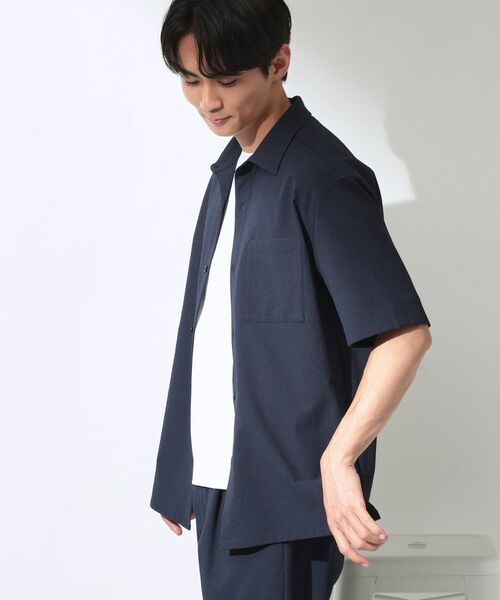 THE SHOP TK / ザ ショップ ティーケー シャツ・ブラウス | マイクロ シアサッカー 半袖シャツ 洗濯機OK／セットアップ可 | 詳細2