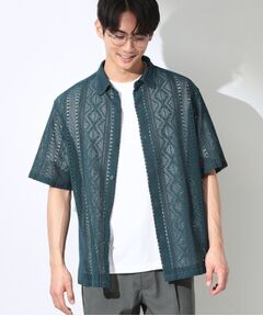 THE SHOP TK / ザ ショップ ティーケー シャツ・ブラウス | クラフトレース 半袖シャツ＋半袖Tシャツ セットアイテム