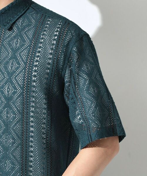 THE SHOP TK / ザ ショップ ティーケー シャツ・ブラウス | クラフトレース 半袖シャツ＋半袖Tシャツ セットアイテム | 詳細12