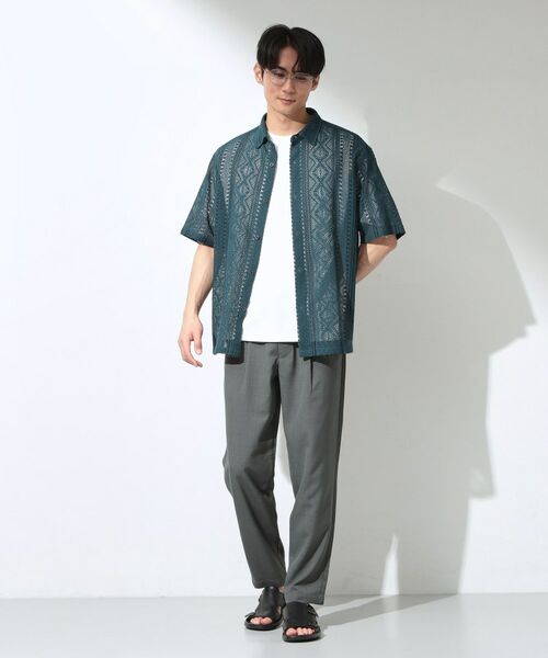 THE SHOP TK / ザ ショップ ティーケー シャツ・ブラウス | クラフトレース 半袖シャツ＋半袖Tシャツ セットアイテム | 詳細4