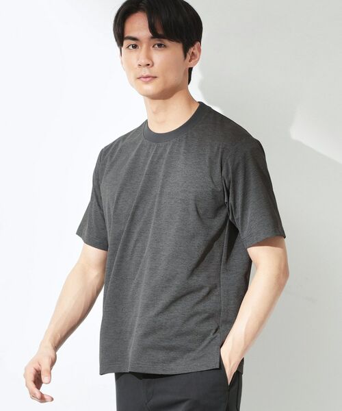 THE SHOP TK / ザ ショップ ティーケー Tシャツ | 「相棒のように頼れる」BOUNO ／ ボーノ Tシャツ　マシンウオッシャブル/吸水速乾/ＵＶカット/透け防止/遮熱/接触冷感（チャコールグレー(014)）
