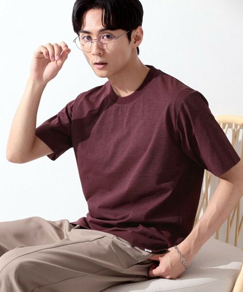 THE SHOP TK / ザ ショップ ティーケー カットソー | 【接触冷感/吸水速乾/UVカット/透け防止/遮熱】BO-NO TEE/ボーノTシャツ(ボルドー(064))