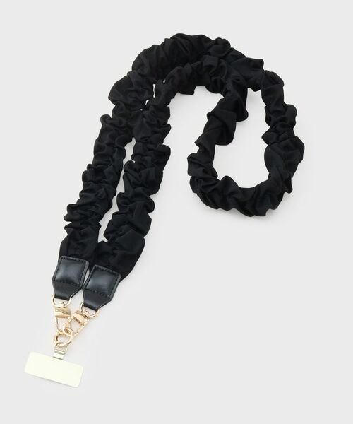 THE SHOP TK / ザ ショップ ティーケー キーホルダー・ストラップ | くしゅくしゅロングストラップ（ブラック(019)）